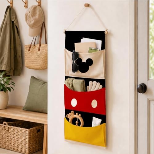 Cartoon 3-Pocket Hanging Wall Organizer, Practical Door Pocket Storage - Image 5