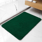 Polyester Bathroom Rug 24"x36" Verdant Green, Non-Slip Bath Mat by Kildoss
