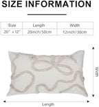Coquette Bow Tufted Throw Pillow Cover 12x20, Boho Neutral Linen Cushion Case - Image 7