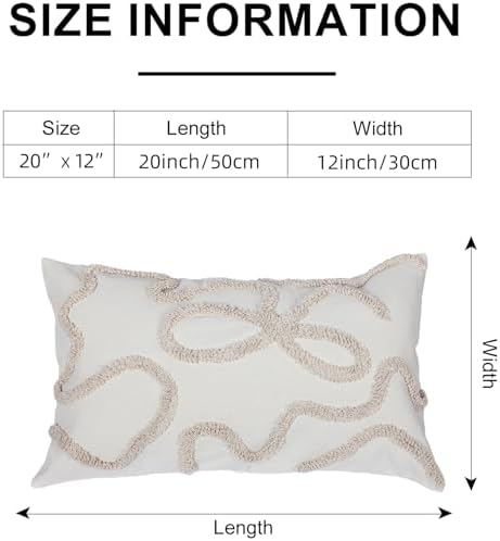 Coquette Bow Tufted Throw Pillow Cover 12x20, Boho Neutral Linen Cushion Case - Image 7