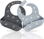 ME.FAN Silicone Baby Bibs for Babies & Toddlers | Adjustable Silicone Bibs Set by MEFAN