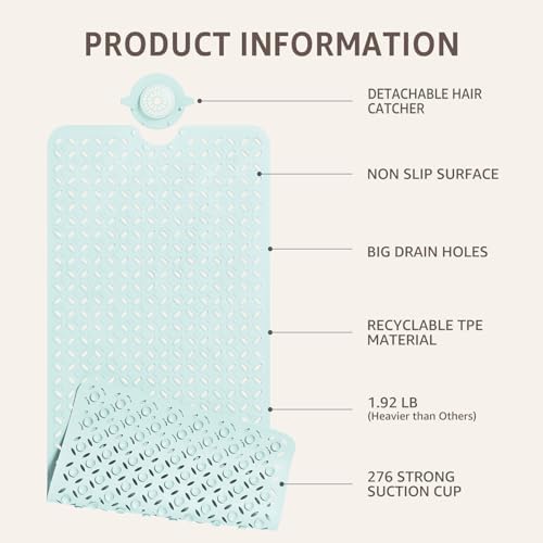 OTHWAY Bath Mat for Tub Non Slip: 39" X 17" Long Bathtub Mat - Image 3