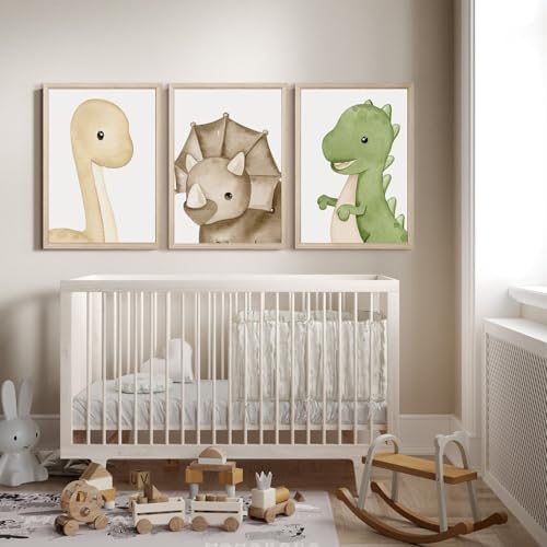 Dinosaur Wall Art Kids Boys Room Canvas Wall Decor Dino Nursery Wall Art - Image 6