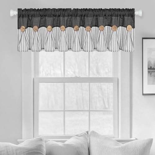 ASPMIZ Farmhouse Cotton Linen Valances - Image 4