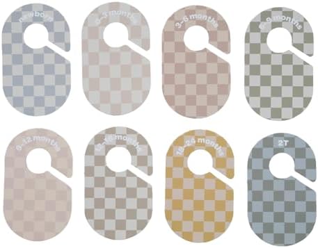 3 Sprouts Baby Closet Dividers, Newborn to 2T, Checkerboard, 8 Piece Set - Image 6