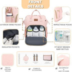 ROSEGIN Pink Diaper Bag Backpack - Image 3