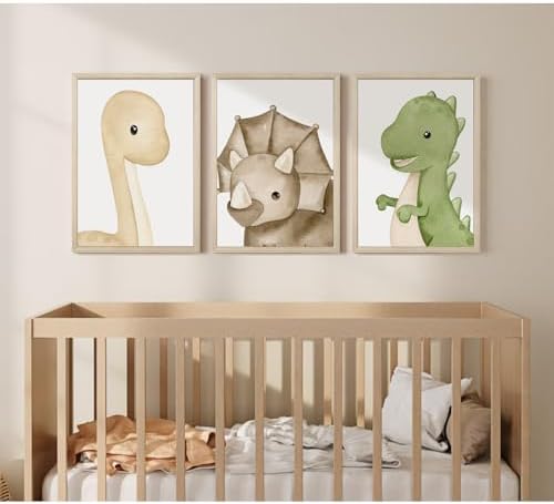 Dinosaur Wall Art Kids Boys Room Canvas Wall Decor Dino Nursery Wall Art - Image 4