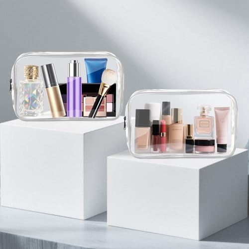 AURUZA Clear Makeup Bag, Portable Travel Toiletry Bags - Image 5