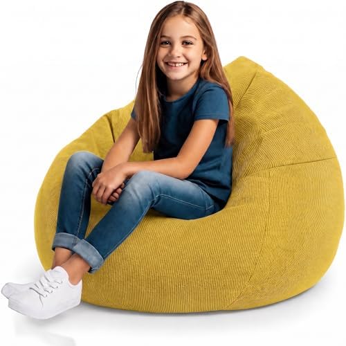 Stuffed Animal Bean Bag Storage Chair Cover Soft Washable Stuffable Removable by Dafftos