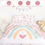Toddler Bedding Sets Twin Size for Girls, Rainbow Toddler Crib Bedding Set 5 - Image 3