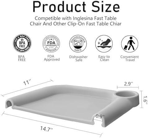 Baby Dining Tray for Inglesina Fast Table Chair Silicone Baby Dining Tray - Image 2