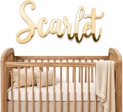 Personalized Gold Acrylic Mirror Name Sign by AmongTheBlessed