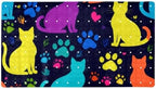 Shower Mat Non Slip, Colorful Cats Paws Anti Slip Bath Mat by Anna+Cowper