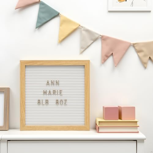 Kate & Milo 10" x 10" White Wooden Letterboard Set - Image 4