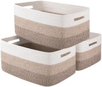 OIASKET Large Storage Basket for Organizing, Woven Rope Basket for Shelves by OIASKET
