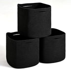 ICERZCZ 11 Inch Cube Storage Bins, Storage Cube Organizer Bins, Woven Cotton by ICERZCZ