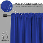 DONREN Royal Blue Valances for Bedroom - Image 3