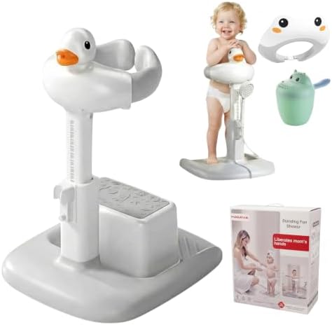 Baby Shower Stand with Built-in Seat, Anti-Slip Bath Stand by Unknown