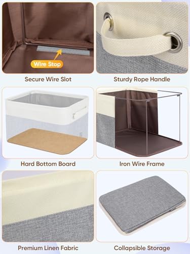 BALEINE 4 Pack Fabric Closet Storage Bins - Image 6