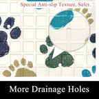 Shower Mat Non Slip 26.8 x 15.1 Inches, Dog Paws Bathtub Mat Shower Stall Mats - Image 2