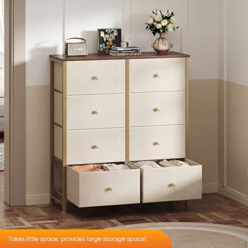 Sweetcrispy 8 Drawer Fabric Dresser, Tall Storage Tower - Image 4