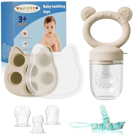 Baby Breastmilk Popsicle Molds & Baby Fruit Feeder, Infant Food Freezer Tray by WAJIAYON