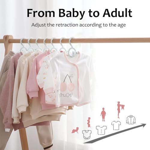 Baby Clothes Hangers 50 Pack, Plastic Kids Hangers Space Saving - Image 3