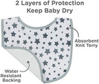 Neat Solutions 10 Pack Water Resistant Bib Set Blue/Grey Assorted, 0+ Months - Image 3