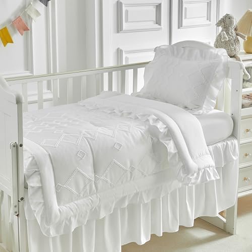 AIKASY The Ruffled Shabby Crib Bedding Set - Image 3