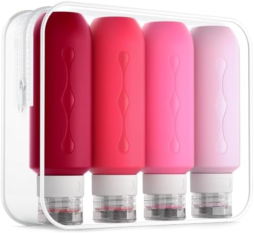 Gemice Travel Bottles for Toiletries, Tsa Approved Travel 6oz Size Containers by GemiceBeautyTools