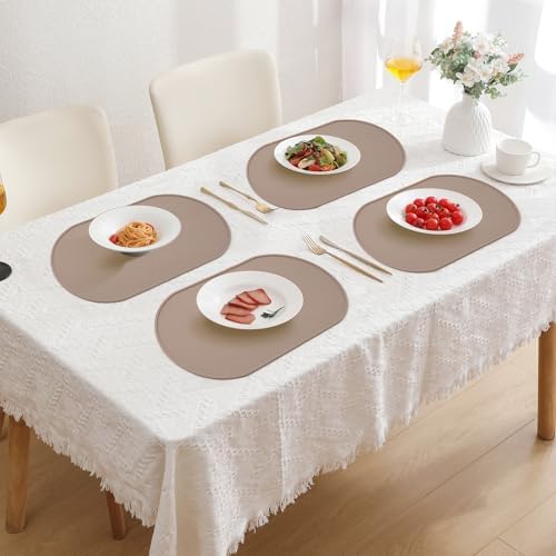 Silicone Placemat Set of 4, Heat Resistant Placemats - Image 7