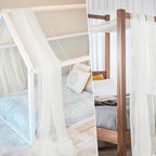NICETOWN Beige Kids Bed Canopy for Bedroom - Image 4