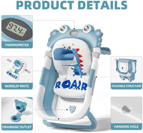 Collapsible Baby Bathtub for Newborns to Toddler - Image 3