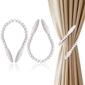 Wood Bead Curtain Tiebacks 2 Pack, Curtain Holdbacks by OCIOLI