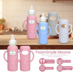 4 Pack Silicone Sleeves for Dr. Brown's Glass Baby Bottles -Drop Protection - Image 5