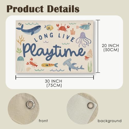 Playroom Wall Decor, Ocean Nursery Kids Toddler Boy Playroom Decor Hanging - Image 6