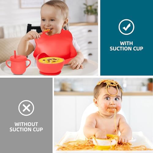 100% Silicone baby feeding set, BPA free Baby dishes set - Image 5