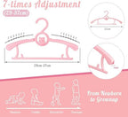 Kid Clothes Hangers 20 Pack, Plastic Baby Hangers Space Saving - Image 2