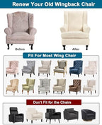 CRFATOP Wingback Chair Covers Wing Armchair Slipcovers - Image 4