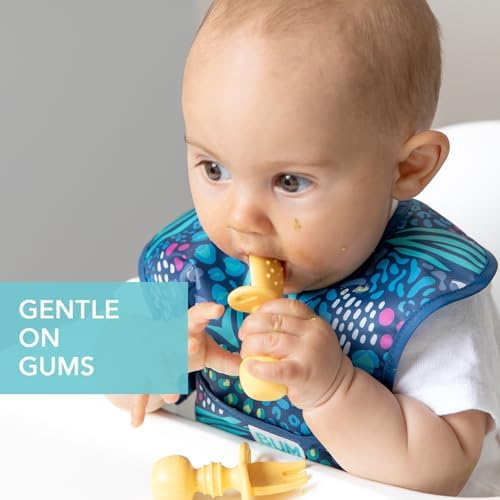 Bumkins Baby Utensils Set, Chewtensils Silicone Spoons - Image 3