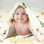 Mixweer 3 Pcs Sunflower Bee Baby Crib Bedding Set Baby Girl Yellow Crib Sheets - Image 6