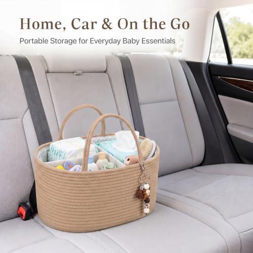 Hushee Highland Cow Baby Diaper Caddy Organizer Bag Basket - Image 6