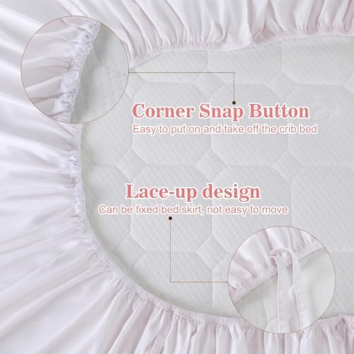 Smoothnovelty White Crib Bed Skirts - Image 3