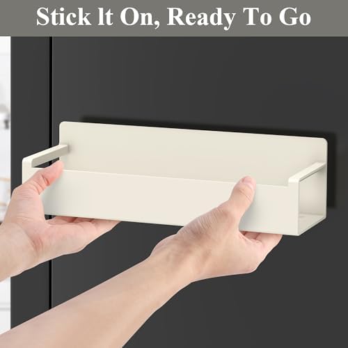 HuggieGems 6 Pack Cream White Magnetic Spice Rack Organizer - Image 5