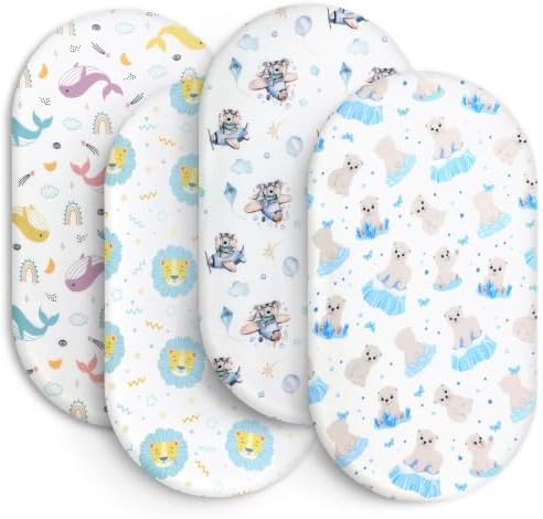 Baby Bassinet Sheets for Baby Boy Girls, Baby Delight, Angelbliss by Unknown