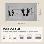 GRANNY SAYS Gray Bathroom Runner Rug 24" x 43", Soft Microfiber Bath Mat - Image 2