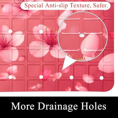 Non Slip Bathtub and Shower Mat 26.8x15.1 inch, Bath Mat - Image 2