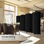 8 Panel Folding Room Divider, Woven Privacy Screen - Image 6