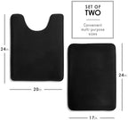 Clara Clark 2 Piece Bathroom Rugs, Velvet Memory Foam Bath Mat Set, Non-Slip - Image 2