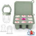 Baby Fruit Food Feeder Breastmilk Popsicle Molds, Silicone Food Freezer Tray by Lovbaby
